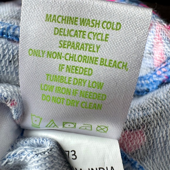 Lilly Pulitzer Girls Mini Emmaline Pullover L 8-10 Blue Birds Eye View Preppy - Picture 11 of 11